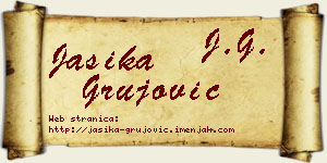 Jasika Grujović vizit kartica